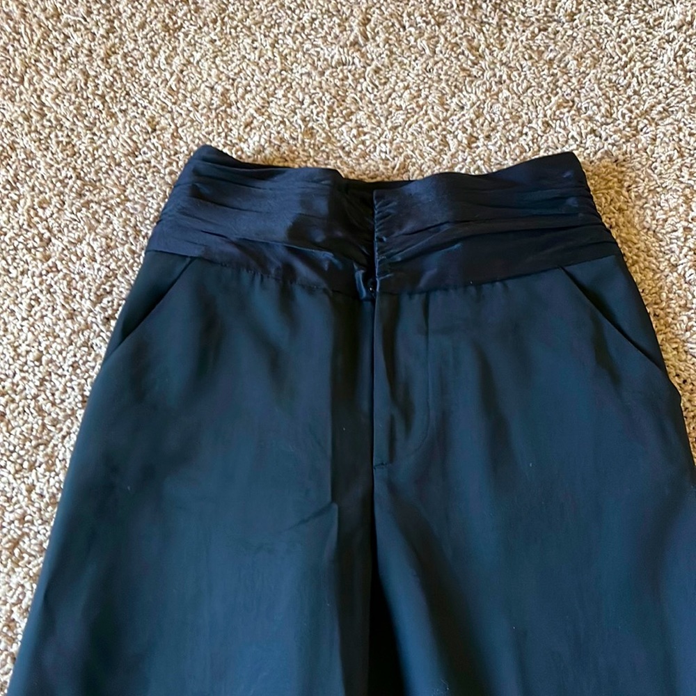 Alice and Olivia , size 2 , black trousers with satin waist.